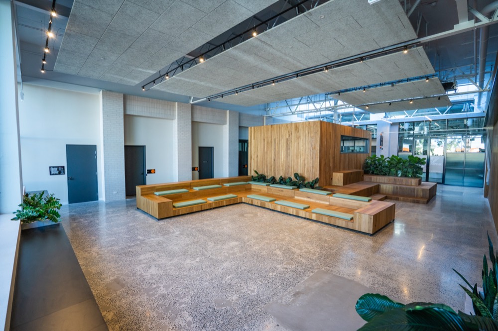 The Auditorium's tiered timber seating and breakout area